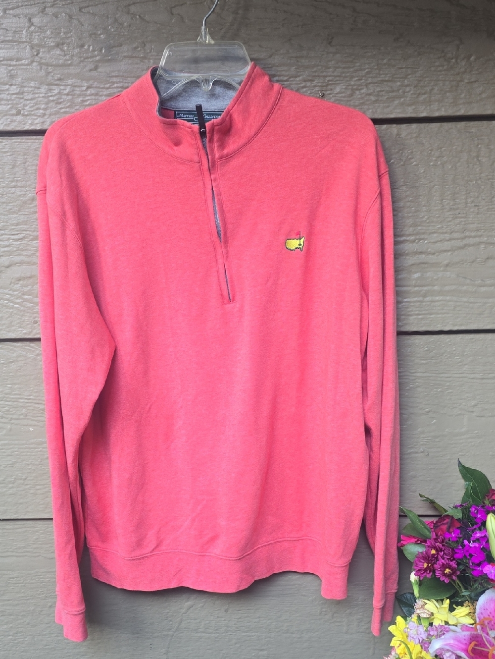 Masters Collection Half Zip Salmon Pink Pullover M